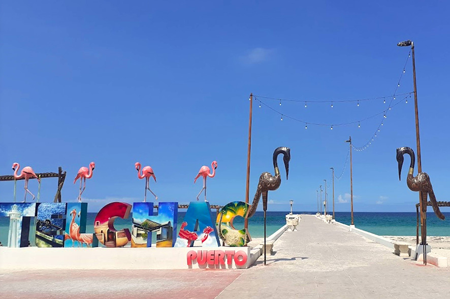 Así es la playa de Telchac Puerto